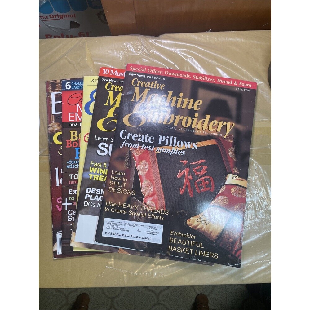 5 Bulk Creative Machine Embroidery Magazine Lot Of 5 Inspirations & Techniques